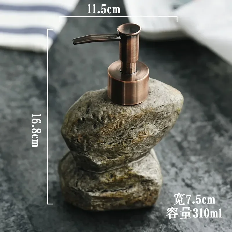 300ML Liquid Soap Dispensers Bathroom Soap Bottom Simulation  Stone Modeling Sub Bottling Hand Sanitizer Shampoo Body Wash