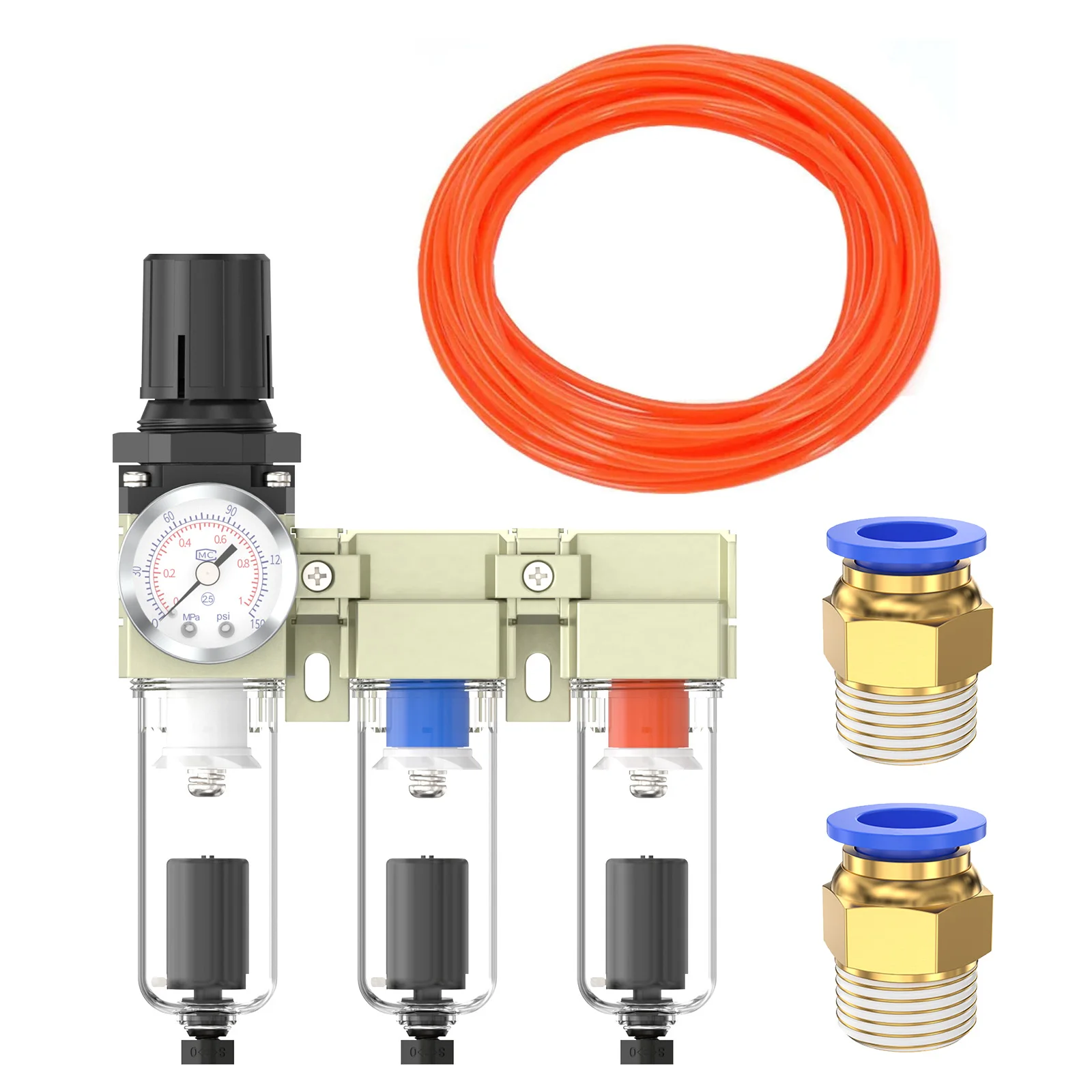 

CWFF 1/4 multi precision filtration purifier, oil-water separator, air filter, equipped with 10M 8x5mm matching air pipe