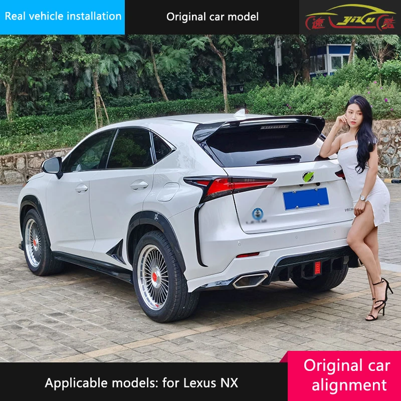 Suitable for Lexus NX200 200T 300 300H 15-21 modified rear bumper rear lip spoiler wheel eyebrow large surround