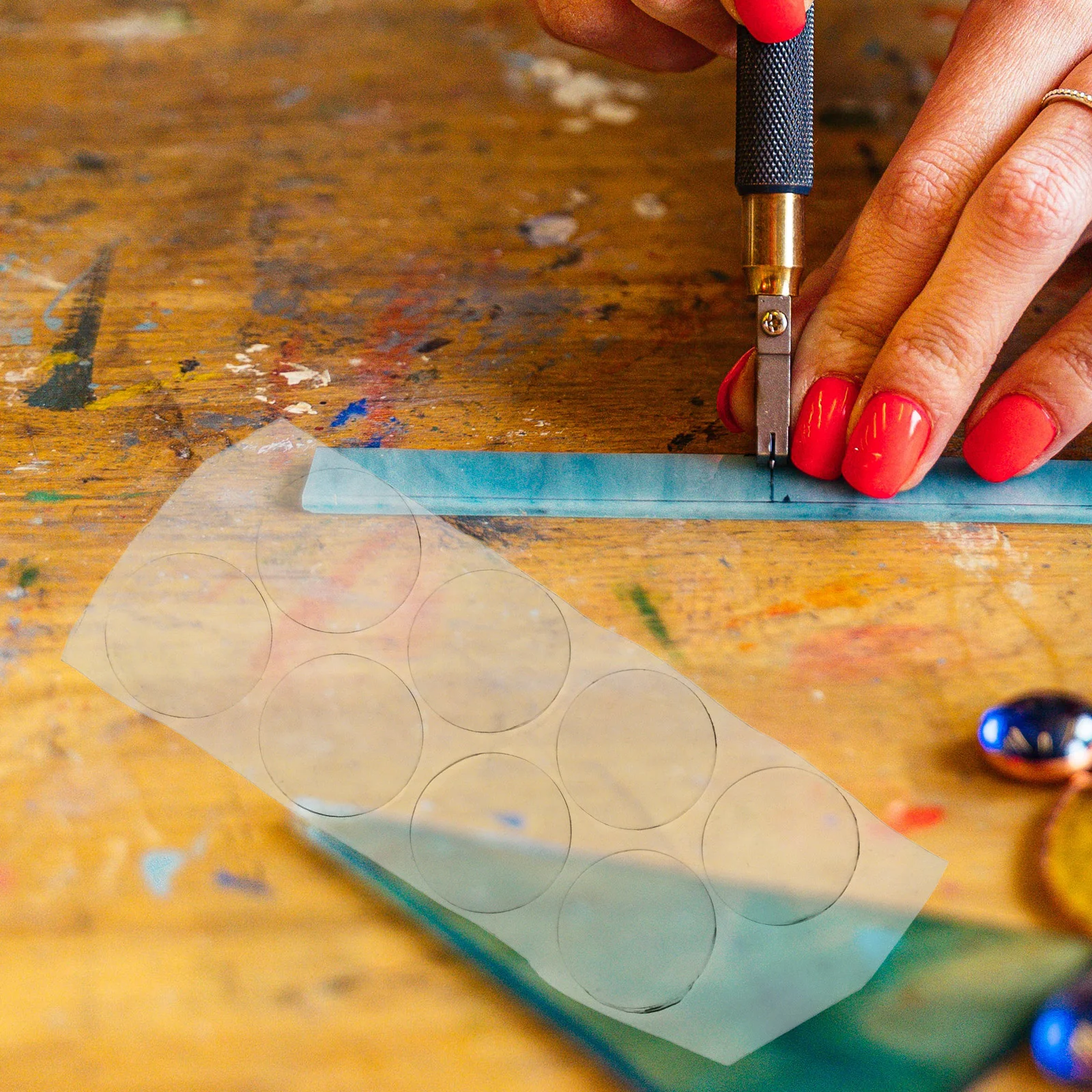 80 шт. стеклянный противоскользящий коврик, наполнитель, этикетки, бампер, защита стола, верхние накладки, круглые