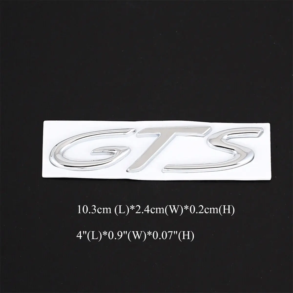 Chrome GTS Nameplate Emblem Rear Trunk Lid Badge for 911 985 Cayenne Cayman Car Sticker Accessories