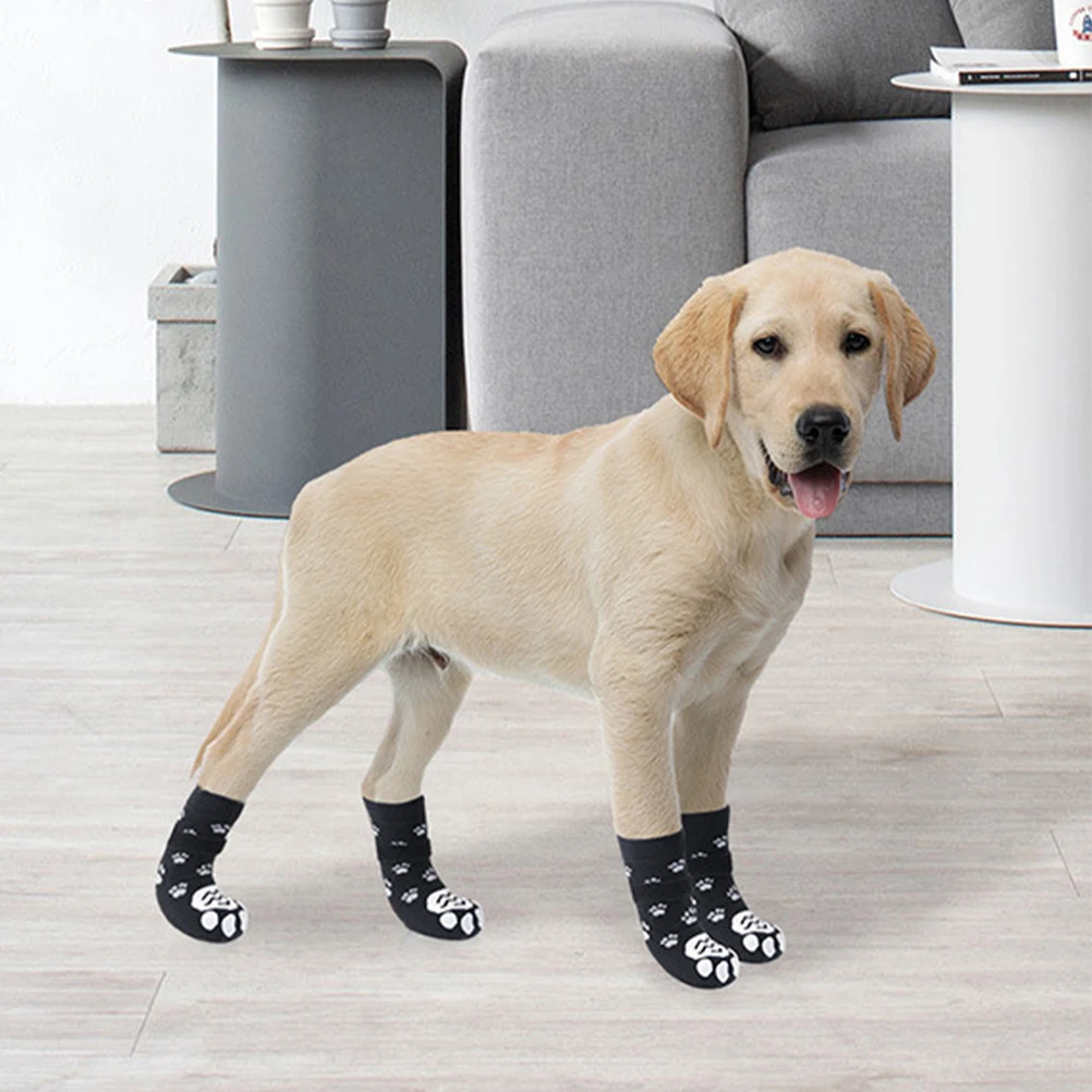 

8 Pcs Portable Pet Footwear Elderly Large Dog Socks for Medium Dogs Pure Cotton with