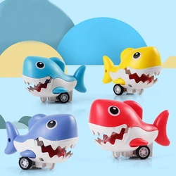 Children's Educational Toy Press And Slide The Little Shark Car Simulation Cartoon Cute Shark Car Children Birthday Gift