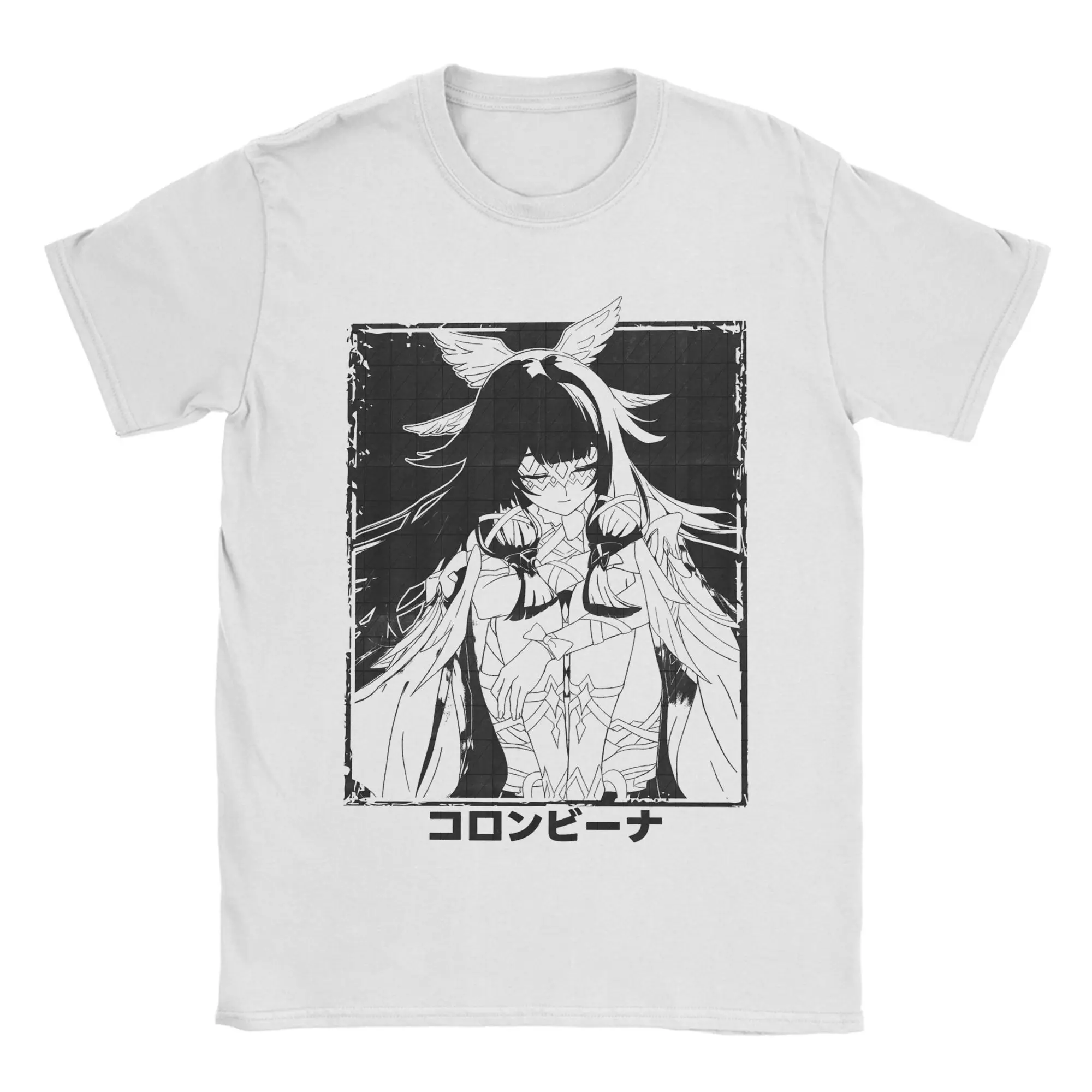 Moon Maiden Columbina Genshin Impact T Shirt Men Pure Cotton Cool T-Shirt Round Collar  Tees Short Sleeve Tops 4XL 5XL
