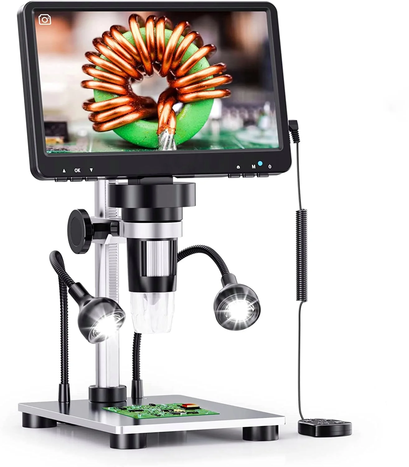 HD 7 Inch LCD Display Screen  digital microscopio portable Digital Microscope microscope with lcd screen for mobile phone repair