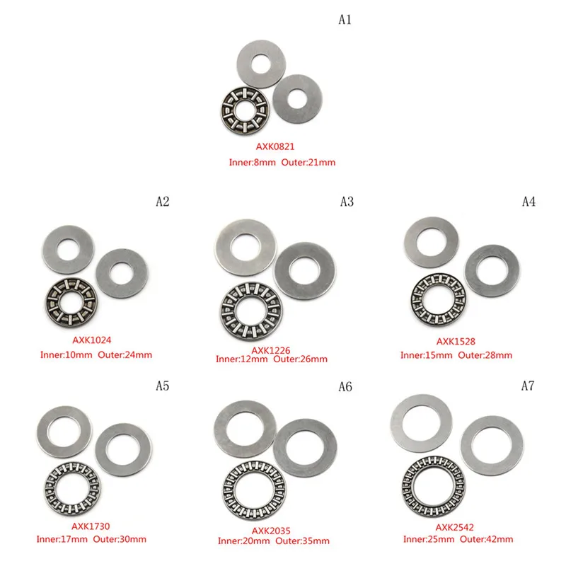 AXK0821 - AXK2542 Thrust Needle Roller Bearing With Two Washers