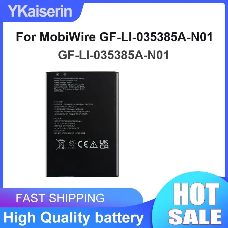 Prolonged Performance For Mobiwire GF-LI-035385A-N01 Pda Handheld Terminal Barcode Scanner Battery 3500mAh