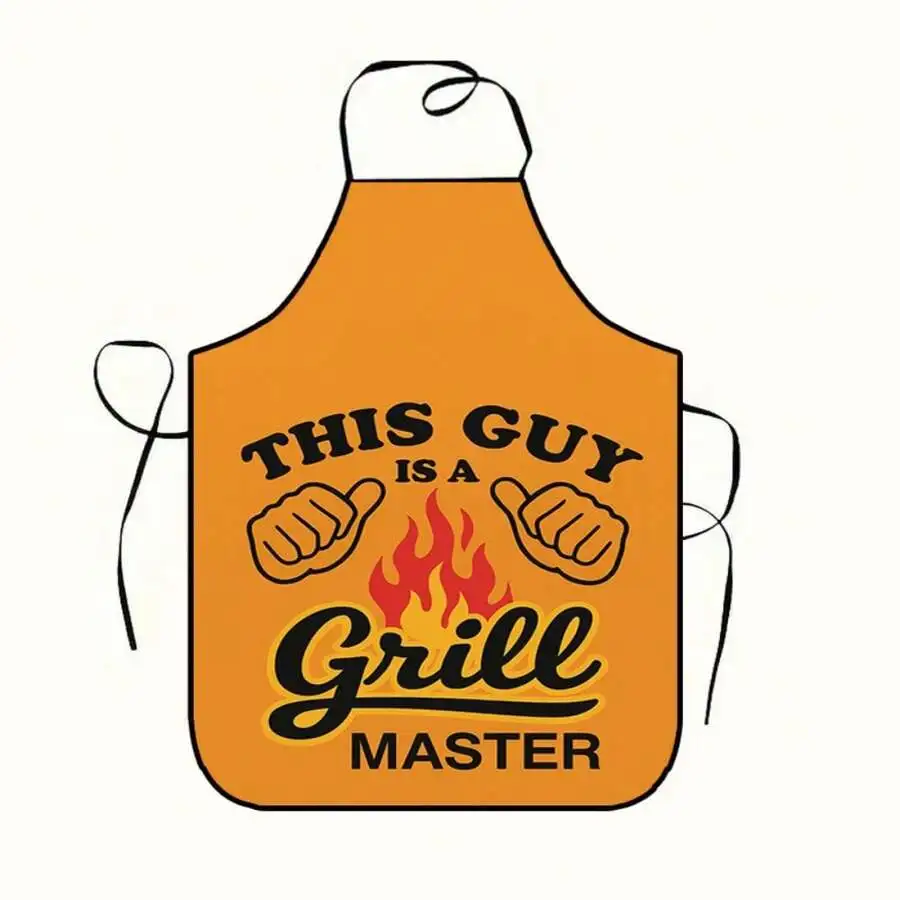 This Guy Is A Grill Master Kitchen Apron Barbecue BBQ Chef Cooking Bibs Linen Waterproof Home Baking Uniform Multi Sizes