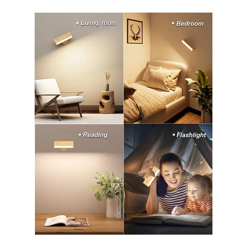 مجموعة شمعدانات حائط M11K مكونة من 2، شمعدان حائط يعمل بالبطارية، أضواء حائط لغرفة النوم اللاسلكية، لغرفة النوم، وغرفة المعيشة، والقراءة #3