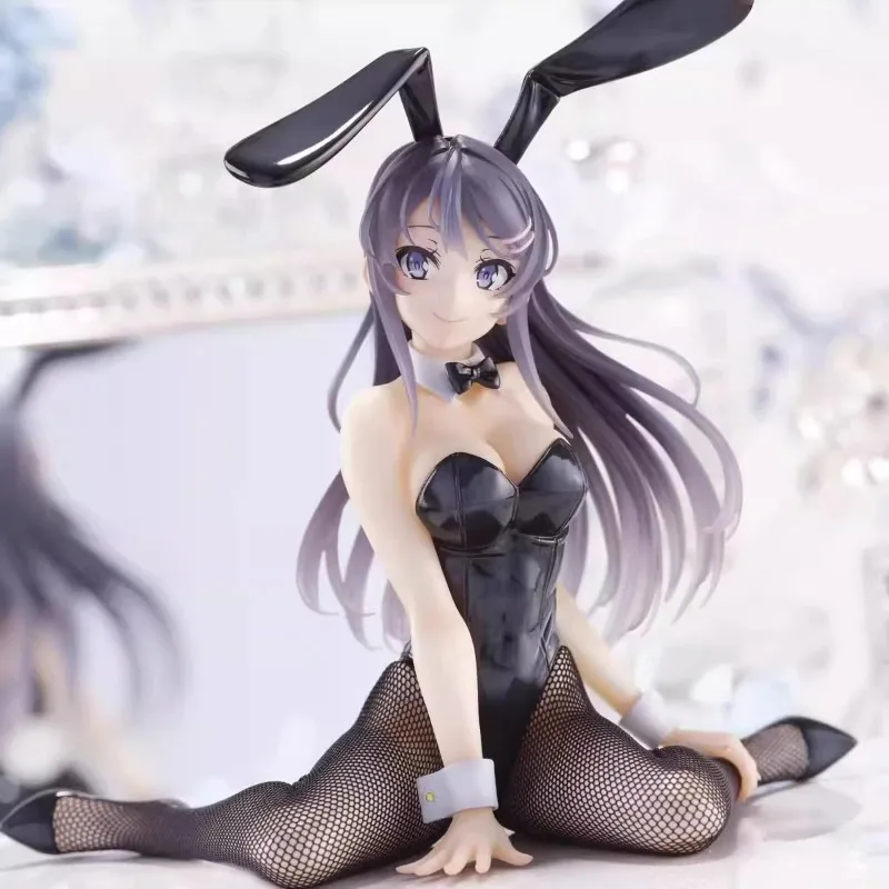 Japonais TAITO jeunesse lapin tête adolescent AMP artiste Sakurajima Mai noir soie lapin fille figurines Anime ornements modèle