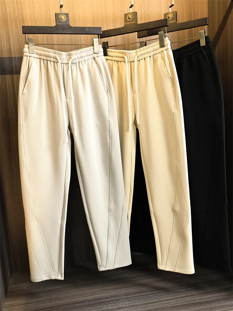 

Облегающие повседневные брюки прямого кроя для мужчин, весна-лето, тонкая трикотажная ткань, эластичная, приятная для кожи, Faion Urban Sle