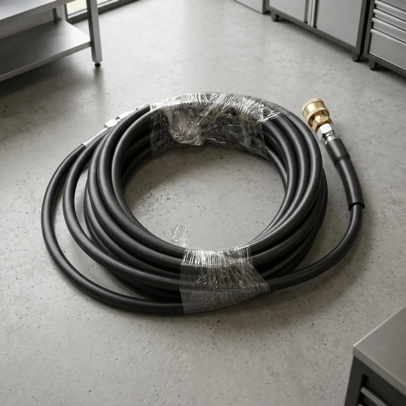 Replacement Discharge Hose for High-Pressure Cleaners with 1/4 Inch Male Connection Used in Vehicle Washing and Landscaping