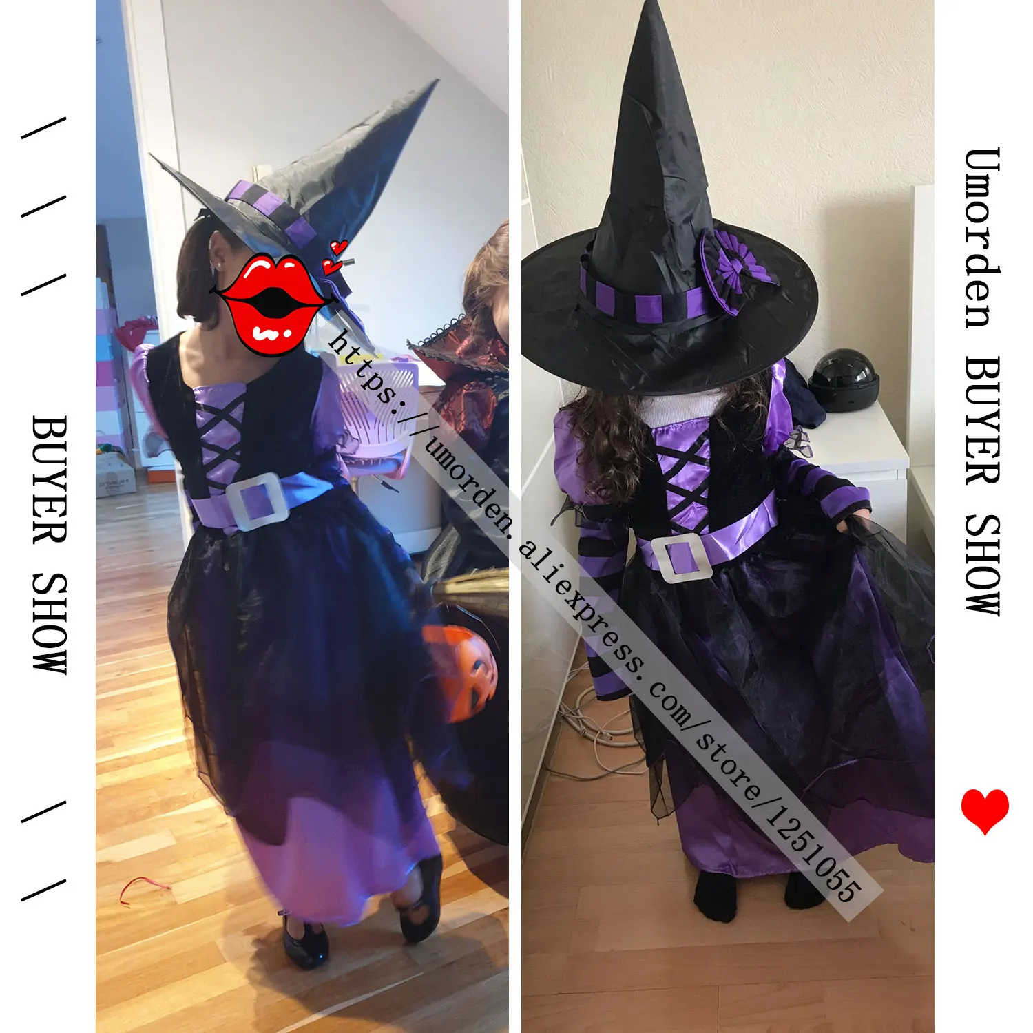 Pouco impertinente violeta bruxa traje feiticeira trajes para meninas menina dia das bruxas purim festa carnaval cosplay fantasiar-se