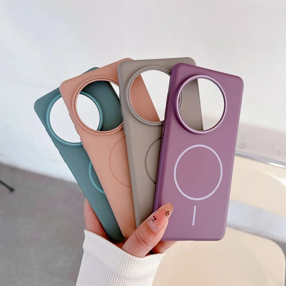 

Baby Skin Matte Case For OnePlus 13 Magnetic Ring Shockproof Hard Cover Slim Full Protection Phone Shell