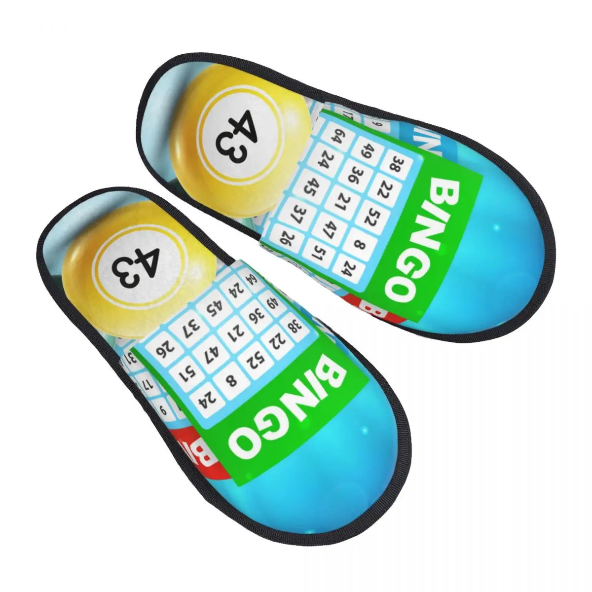 شبشب بطاقات البنغو للنساء والرجال، شبشب شتوي دافئ، شبشب داخلي