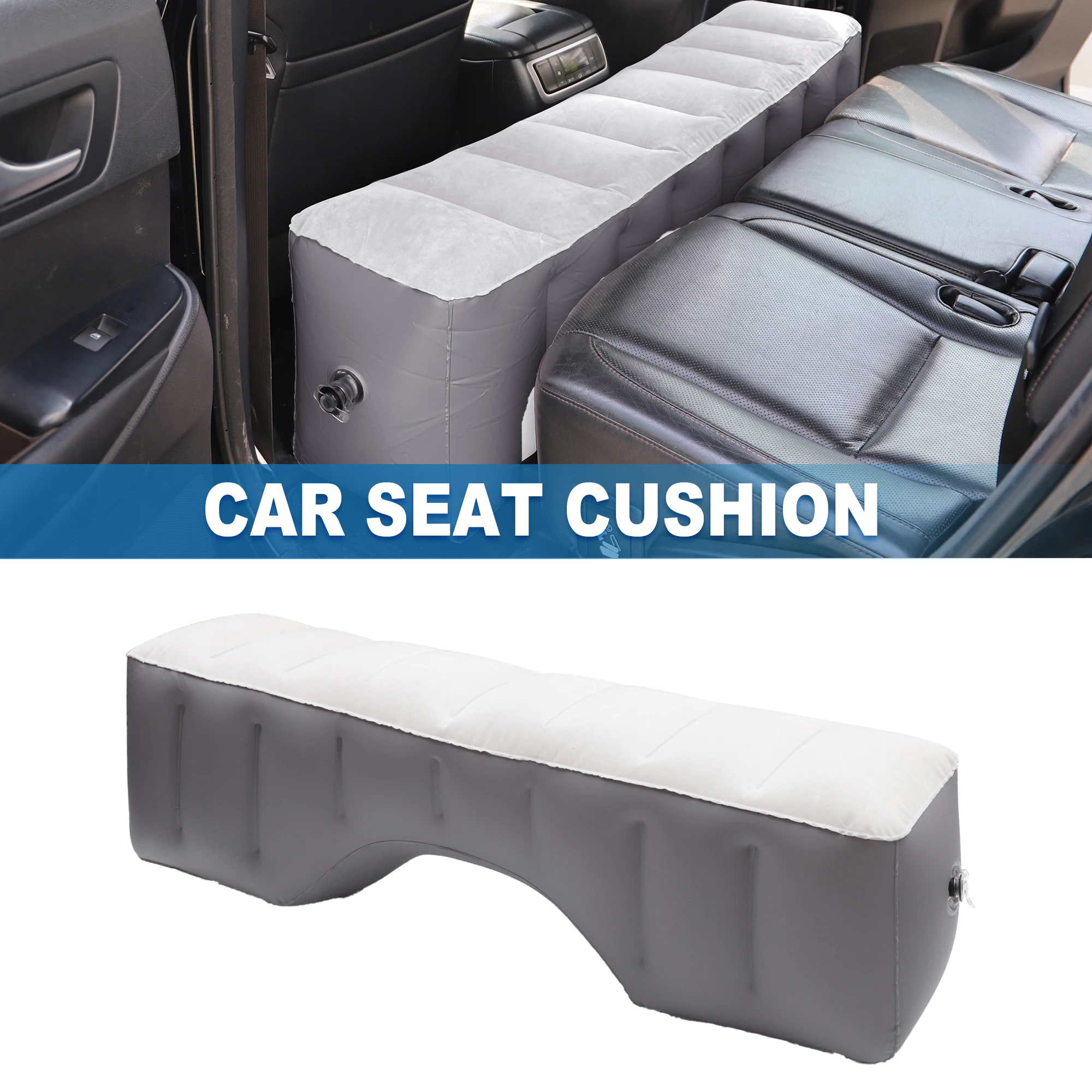 

UXCELL Car Mattress Sleeping Mat Comfortable Rear Seat Air Bed Gap Pad for Napping Travel Light Gray Car Interior Accessories