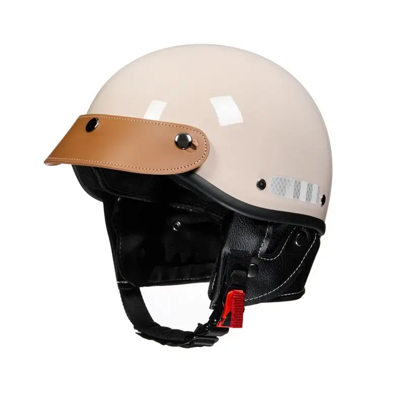 Motorrad Retro Helm Vintage Mode Moto Helm Kapazität de Moto Halbhelm Casco Moto Casque