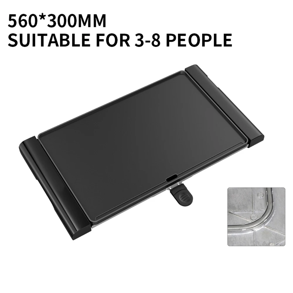 Grande gril électrique Barbecue ménage sans fumée gril électrique poêle antiadhésive gril gril de poisson grillé électrique 1500W