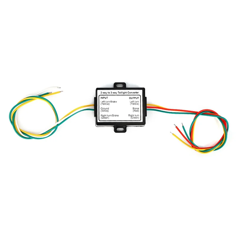Y14A 2X 2-To-3 Wire Splice Trailer Converter Electrical System Wire Harness Adapter US Type Tail Light Converter