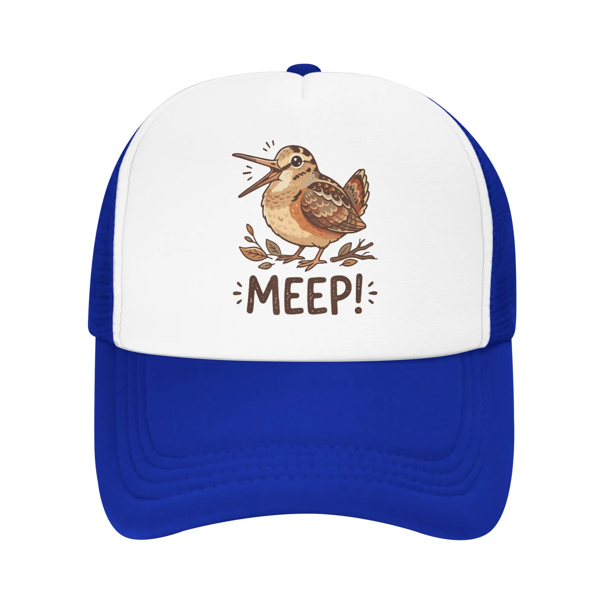Meep Bird Meme Saying Meep Birds American Woodcocks Bird Mesh Baseball Caps Unisex Sun Hats  Hats Adjustable Summer Trucker Hats