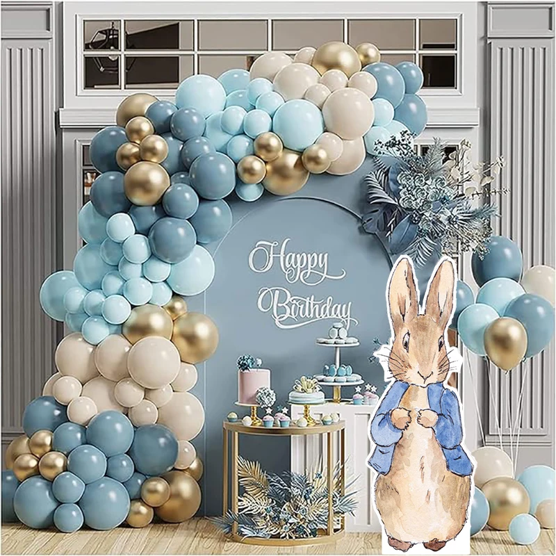 18/36inch Rabbit Party Cardboard Blue Peter Rabbit Kt Board Balloon Party DIY Decor Baby Shower 1st Birthday Paty Backdrops