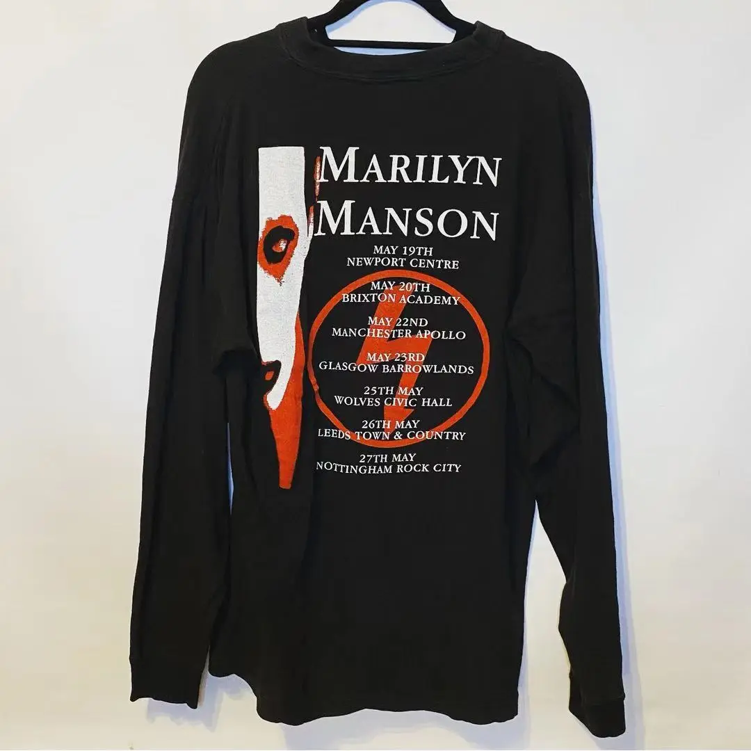 

2000s Unisex Dark Street Punk Long Sleeved T-shirt American Letter Print Top for Men And Women Streetwear Clothing