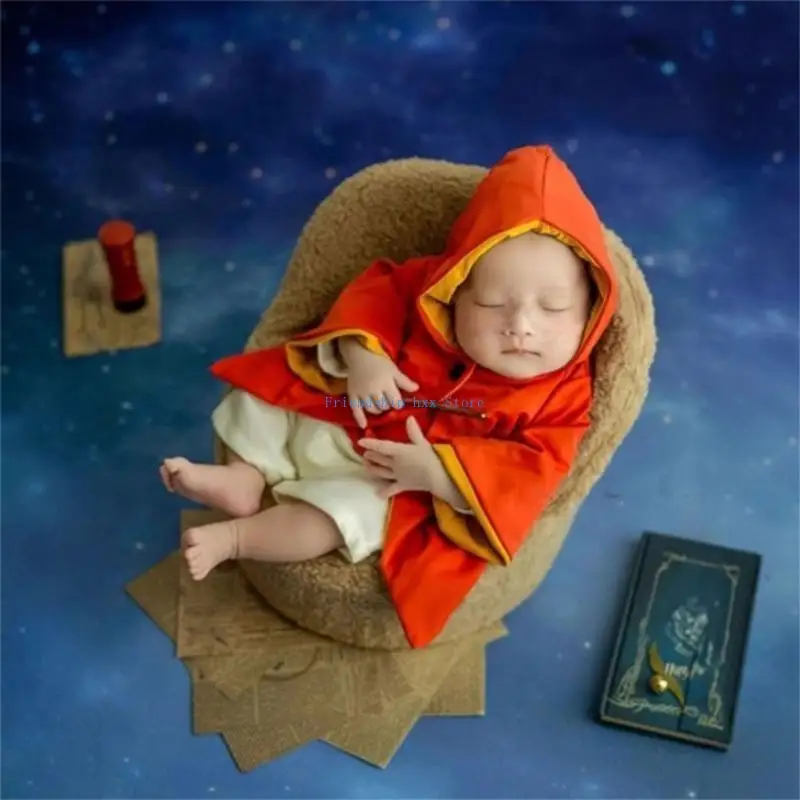 F1CB อุปกรณ์ประกอบฉากของทารกแรกเกิดที่เป็นของแข็งเสื้อคลุมเต็มดวงมูนชุดถ่ายภาพสำหรับสตูดิโอโฮมสตูดิโอ