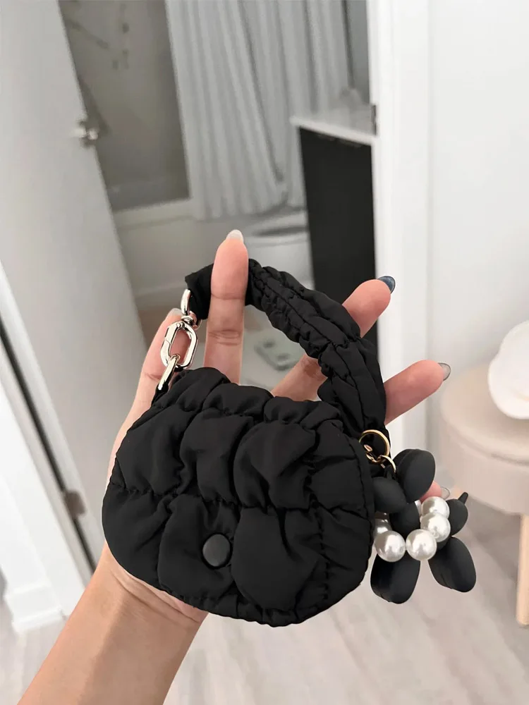 2024 Fashion Hundreds of Coins Earphone Bag Mini pleated cloud bag for Airpods1/2/3/pro Protective Sleeve Earphone Accessories