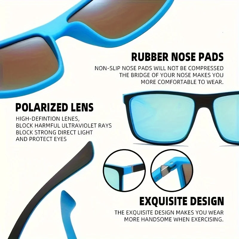 2PCS Polarized Couple Glass Set Fishing UV Protection Glasses Perfect for Outdoor Sports Travel Driving Sunglasses for Men Women