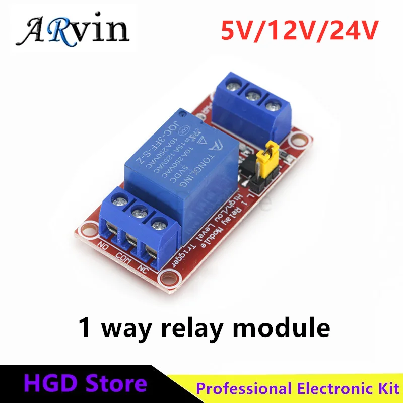 5V 12V 24V One 1 Channel Relay Module Board Shield with optocoupler Support High and Low Level Trigger