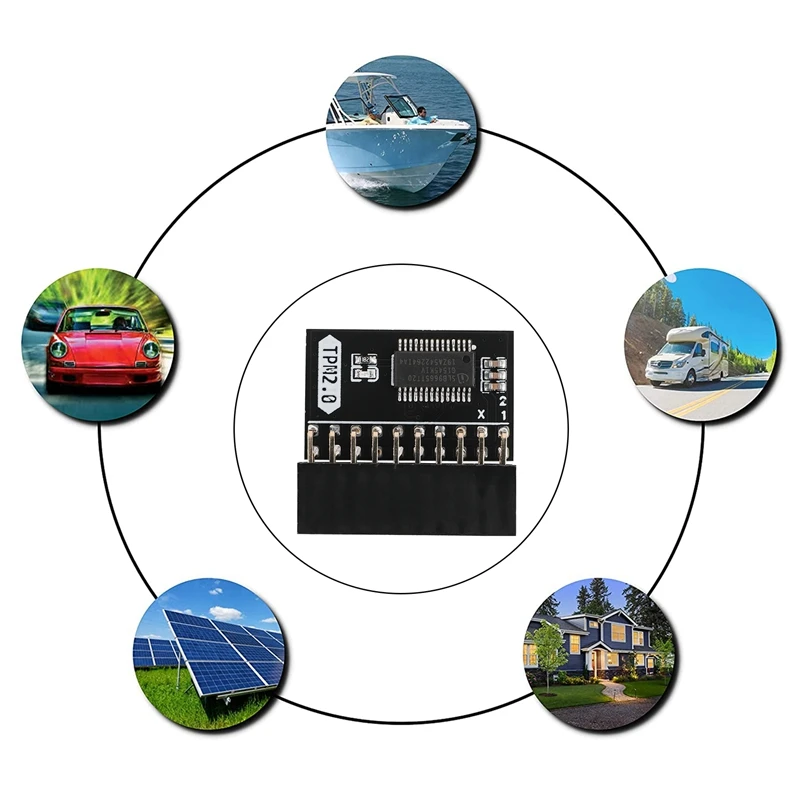 Modulo di protezione LPC 20 pin per ASUS TPM-L R2.0/Gigabyte GC-TPM2.0 Modulo piattaforma Trust compatibile 20 pin 20-1 L2P7