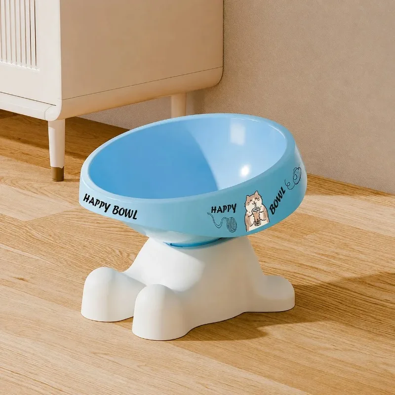 Niedlicher erhöhter Futternapf für Haustiere, erhöhter Nackenschutz, rutschfester Haustiernapf, geeignet für mittelgroße und kleine Hunde und Katzen zum Trinken. – Detail 14