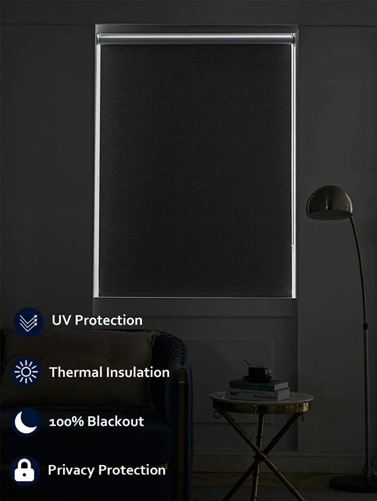 Persilux – stores roulants sans fil avec isolation thermique, Protection UV 100% occultante, pour chambre à coucher et maison, économie d'énergie