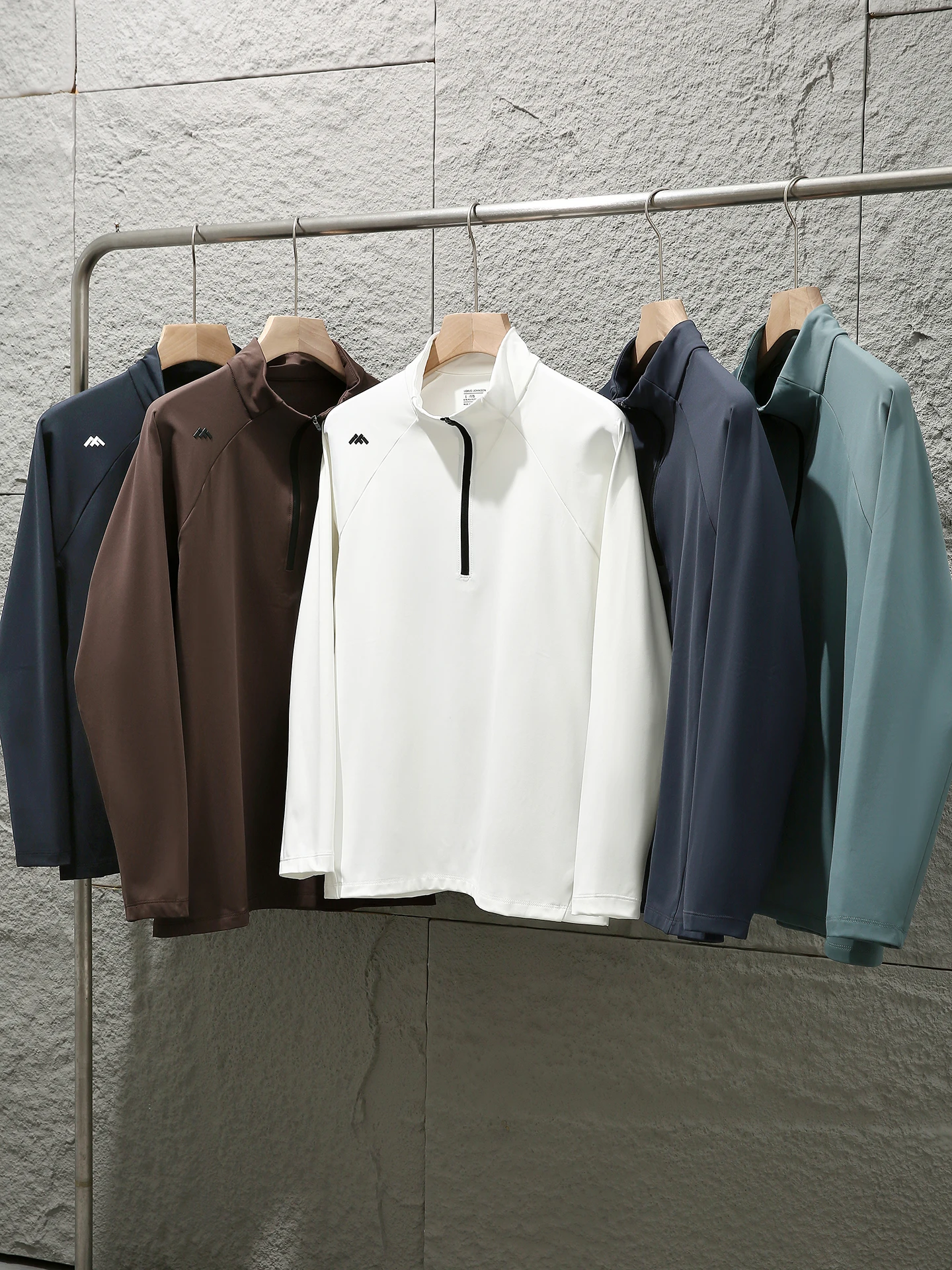 Men's Outdoor Sports Long Sleeve T-Shirt 3D Tailoring Integrated Fleece Half Zipper Breathable Moisture Wicking Standard Fit