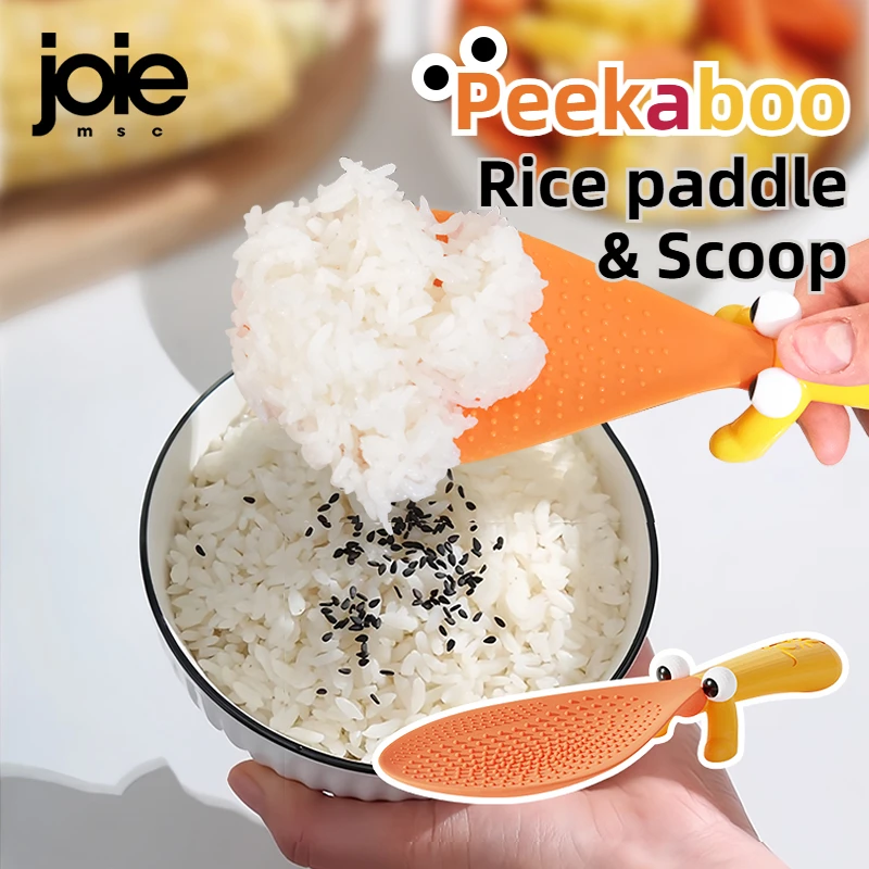 Joie Peekaboo-cuchara de arroz con paleta de arroz, resistente al calor, antiadherente, herramienta de cocina, cuchara de arroz para el hogar