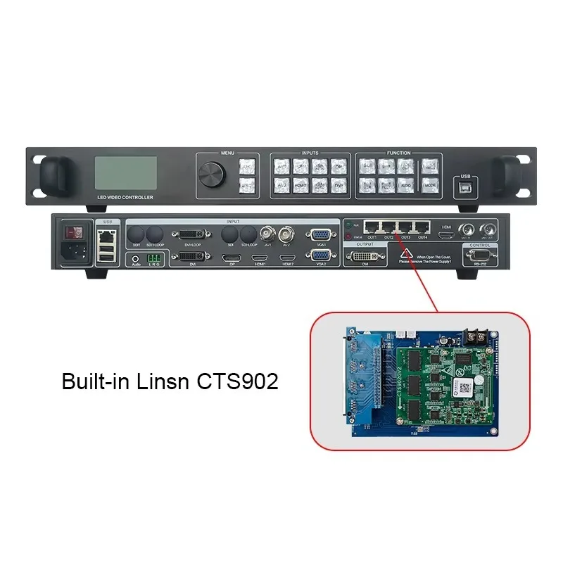 All in One AX900 Series AX900_L Video Controller Support Linsn System Can Expand 2SDI for Full Color Led Display