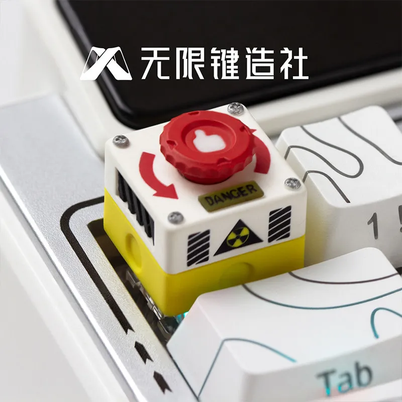 Emergency Switch Rotatable Theme Keycap Resin Mechanical Keyboard Pc Gaming Keyboard Accessories Collection Gift Custom Keycap