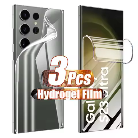 3Pcs Front Back Clear Soft Hydrogel Film For Samsung Galaxy S24 S23 S22 S21 S20 S10 S10e Note 20 Ultra 10 Plus Screen Protector