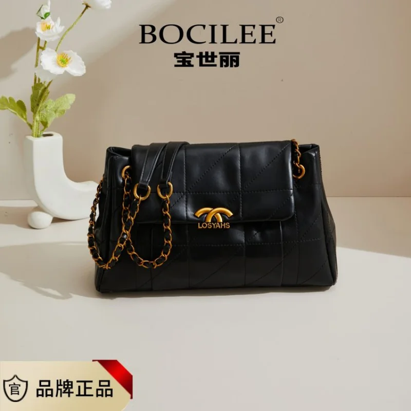 

Роскошная брендовая кожаная женская сумка через плечо, модная популярная классическая элегантная подкладка, элегантная винтажная повседневная сумка в Париже ​