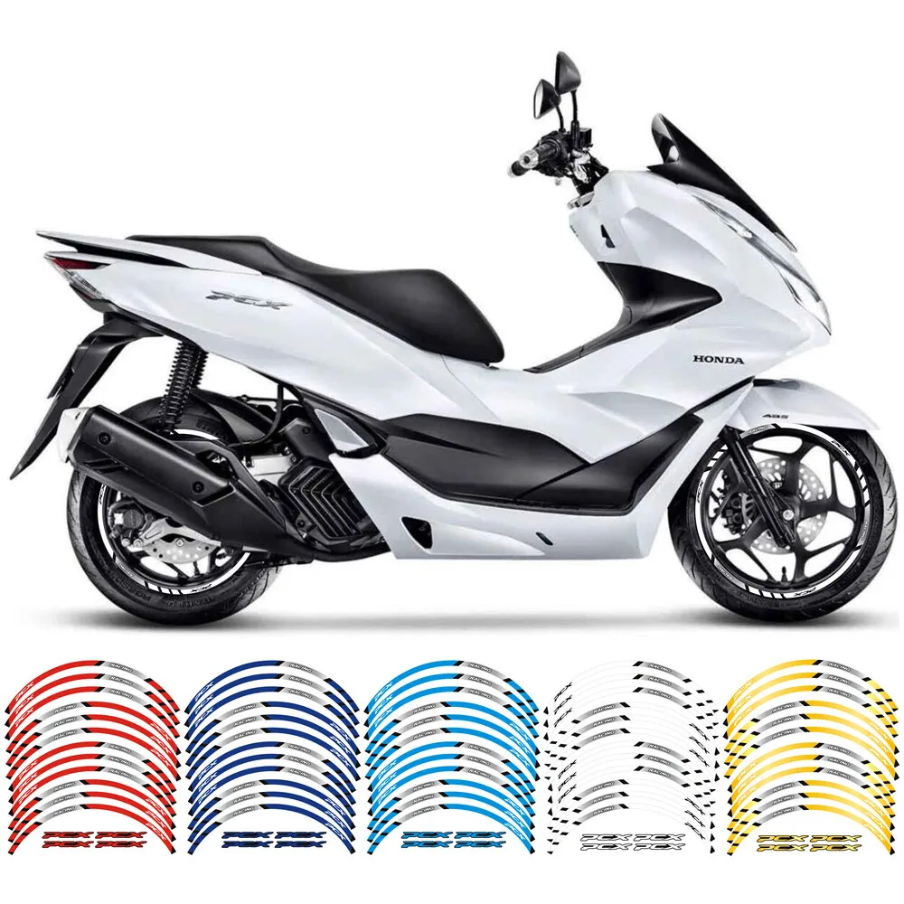 14"13" Wheel Reflective Sticker Vinyl Rim Decal DecalS StickerS WheelS For HONDA PCX125 PCX160  PCX150