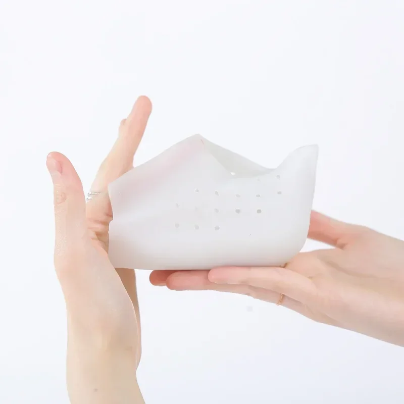 남여 보이지 않는 높이 증가 5CM 실리콘 양말 젤 발 뒤꿈치 패드 정형 외과 아치 지원 발 뒤꿈치 쿠션 안창 발 마사지 패드