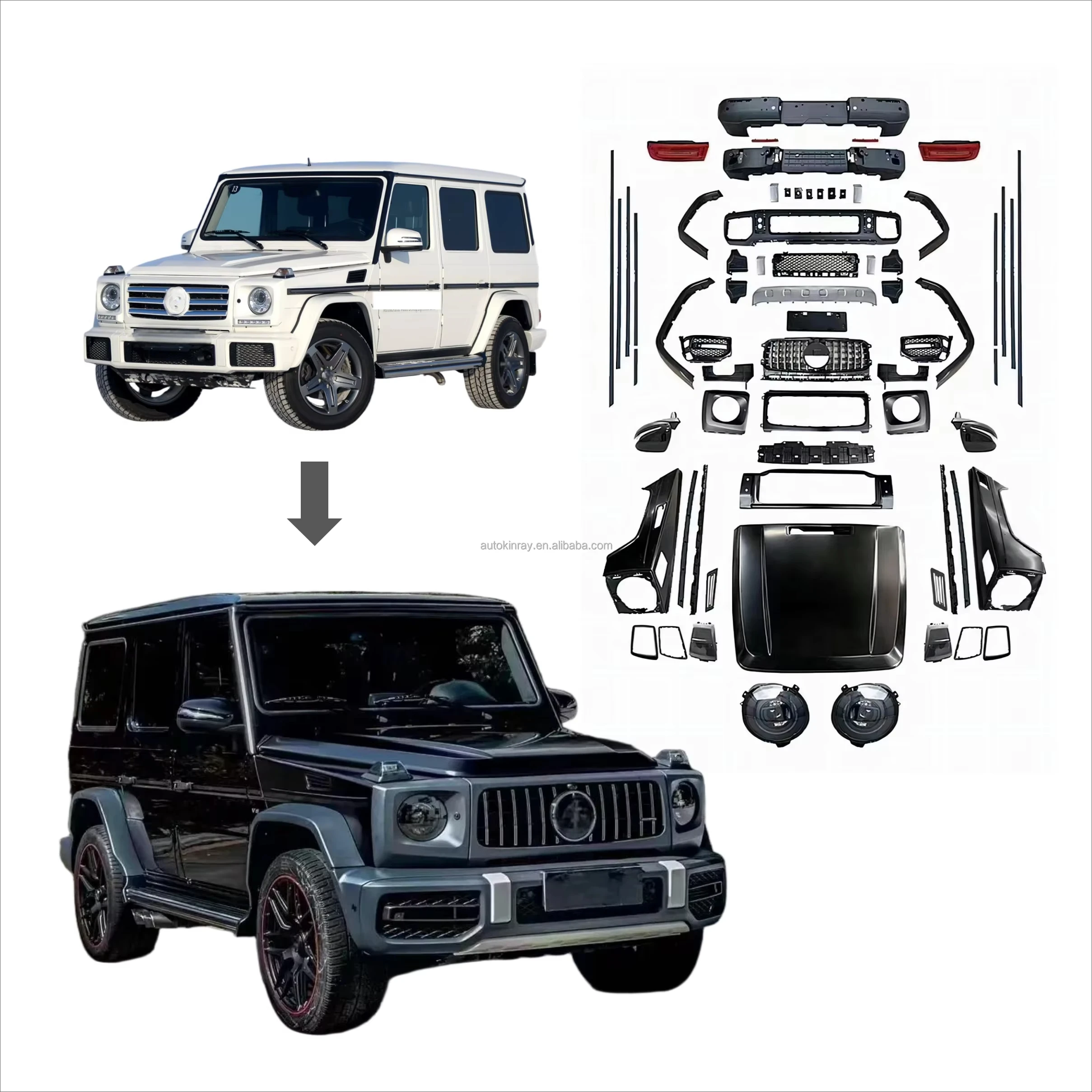

High Quality Luxury LED Headlights Bodykit for Mercedes G Class W463 2000-2018 & W464 G63 2019 Compatible G500 G550 Gwagon