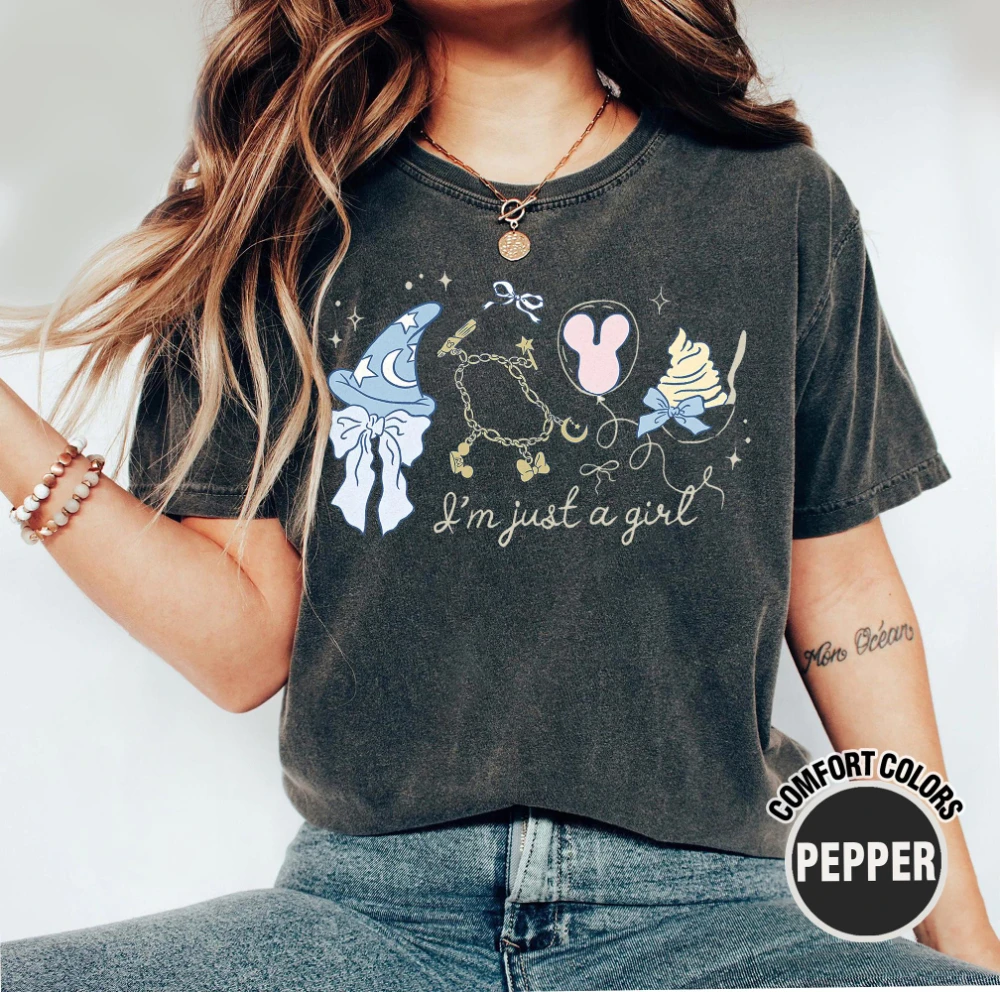 

Футболка Disney «Я просто девушка», футболка «Фантазия», футболка Disney «Волшебник», футболка Disney «Кокетка», футболка «Мягкость воображения», футболка «Волшебник»