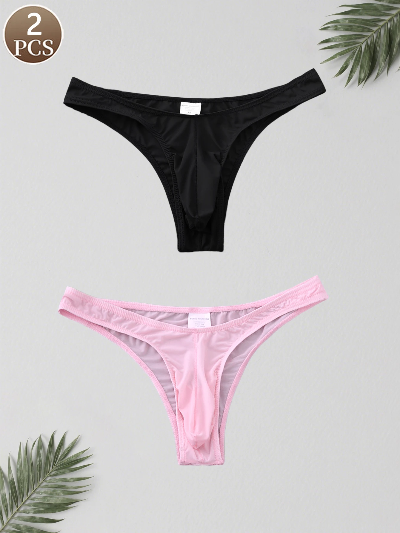 2 pezzi perizoma da uomo tendenza moda sexy tinta unita intimo sportivo casual da uomo vita bassa perizoma da uomo comodo e morbido