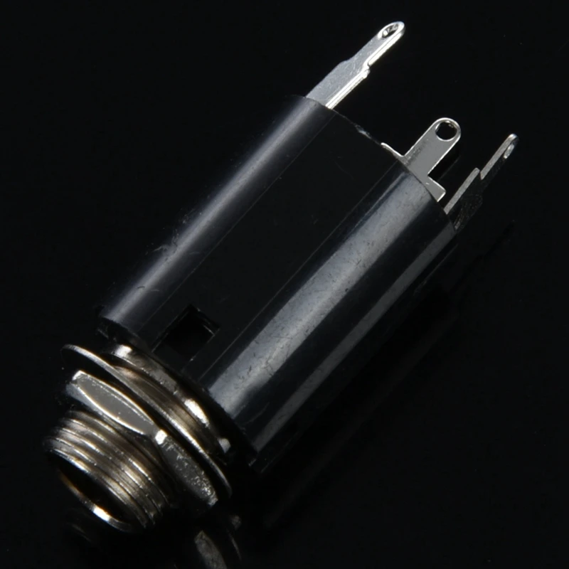 6Pc Nero Chitarra Endpin Jack 6.35 Ingresso per qualsiasi chitarra Eq Pickup Uscita Parti e accessori per chitarra