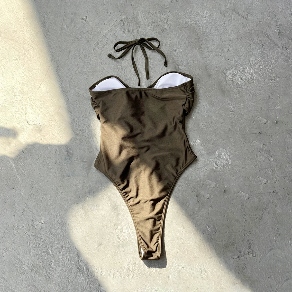 Push Up 2026 Sexy Women One Piece Swimsuit Swimwear Female Halter Monokini Swimming Suit Bathing Suit Biquini Pearl Beachwear