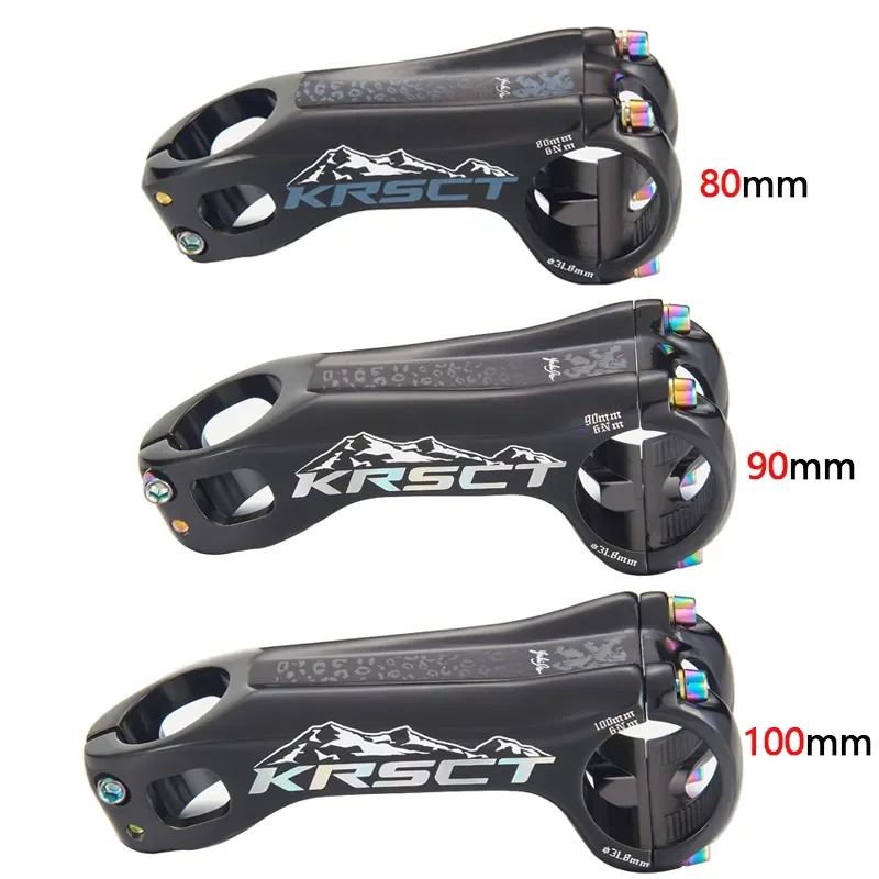 KRSEC mtb stem 80 90 100MM mountain bike handlebar riser 31.8 Negative 20 Degrees power tee Bicycle bridge handles pipe advance