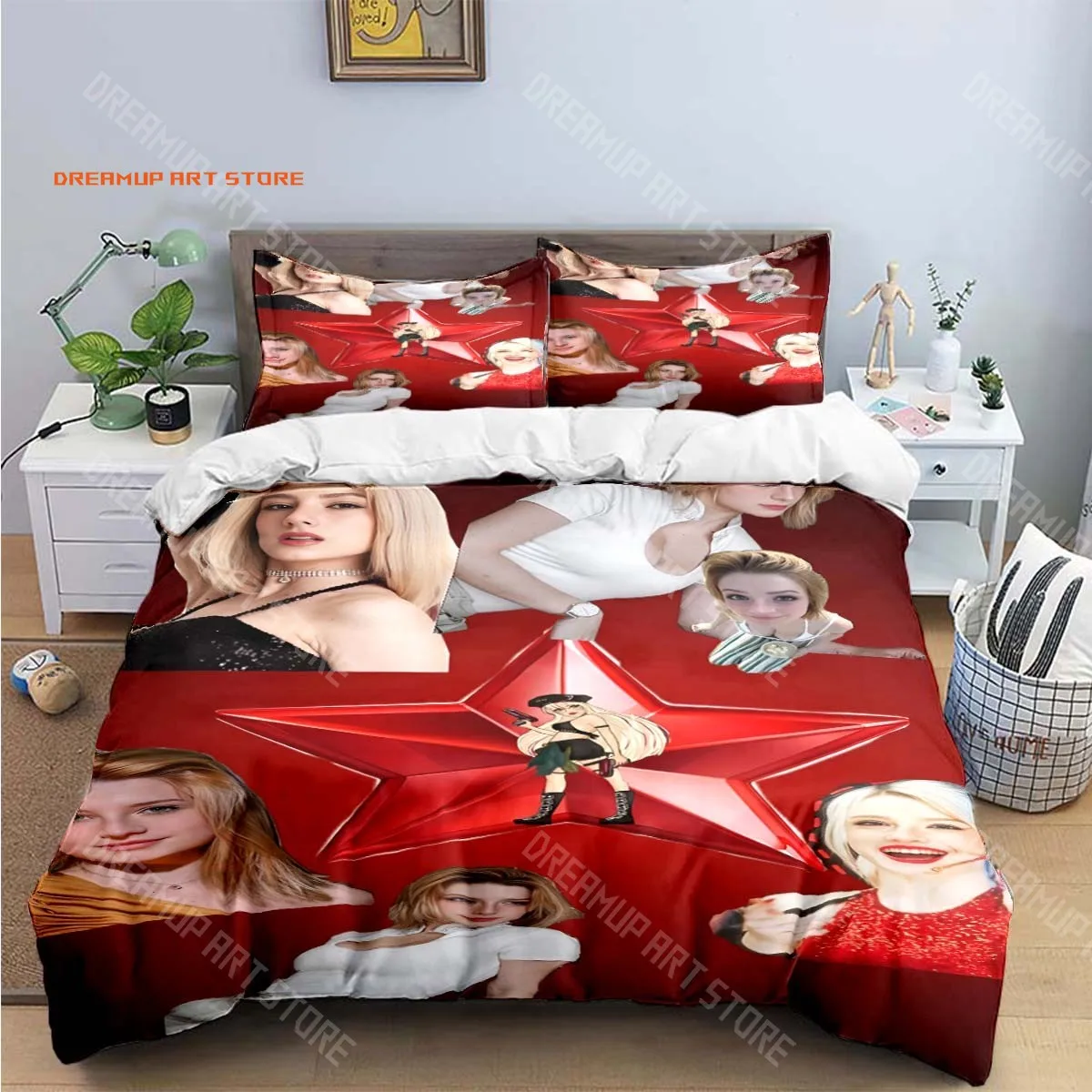 2026 3PCS Europe Star Group K-k4os Bedding Set Single Twin Full King Size Musical Genius Bed Linen Adults Teens Bedroom Gift