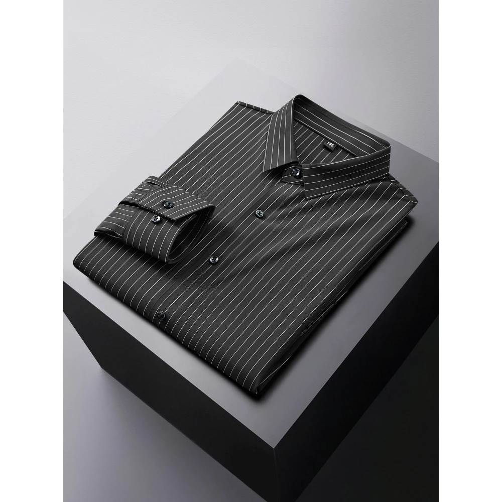 

Мужские длинные свеки больших размеров High Elastici Sl в вертикальную полоску, теплые, всесезонные, приталенные, прилегающие, большие и высокие