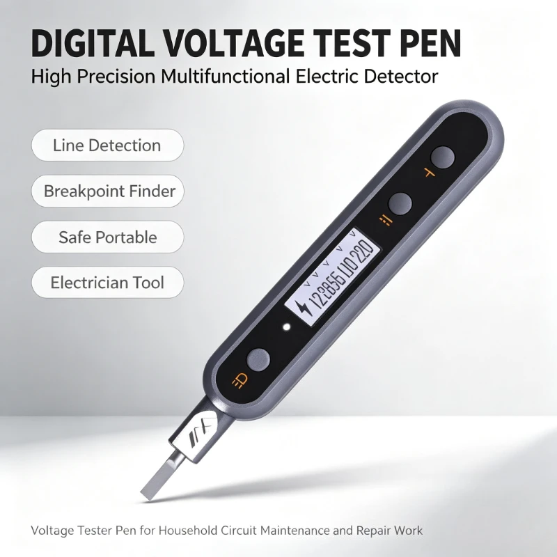 JIMIHOME Multifunctional Digital Voltage Test Pen Portable High Precision Electric Detector Line Detection Tester Pen